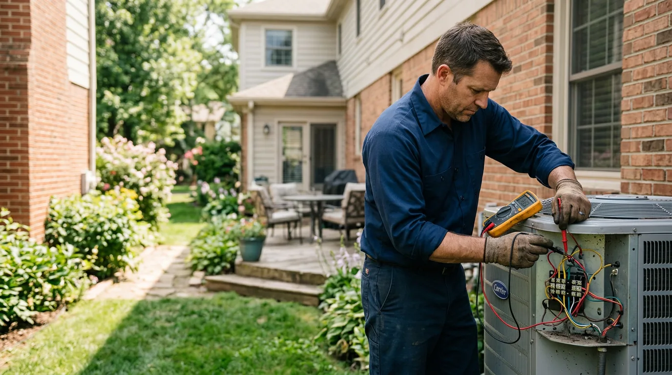 HVAC technician working near Elm Grove, LA